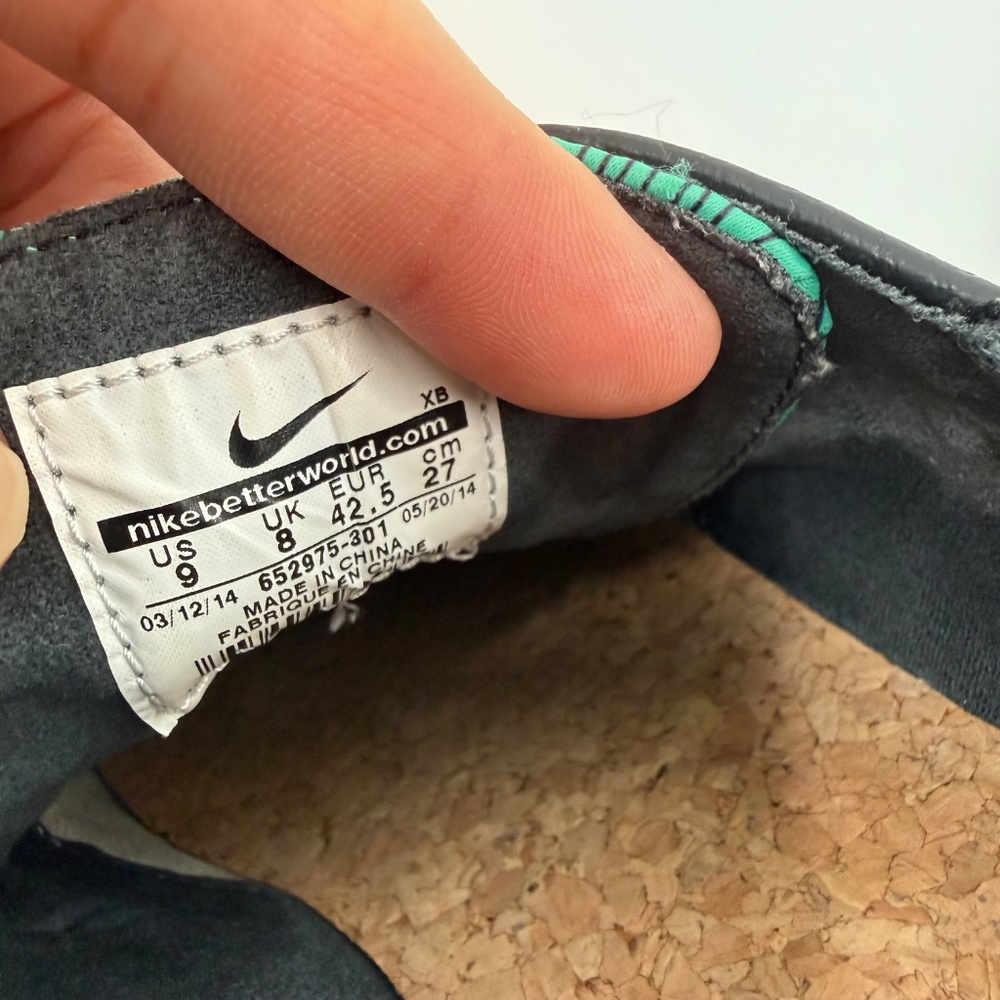 Nike SB Zoom Stefan Janoski Premium Quikstrike Men 9 Mint Woodgrain Teal Shoe - Picture 10 of 11